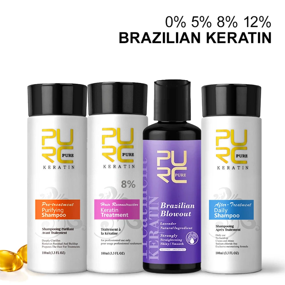 Hair Care Keratin Shampoo - PURC tratamiento de queratina champú acondicionador