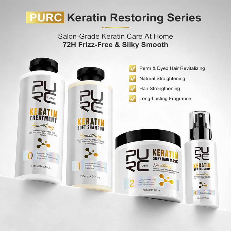 Hair Care Keratin Shampoo - Set de Tratamiento Capilar con Keratina