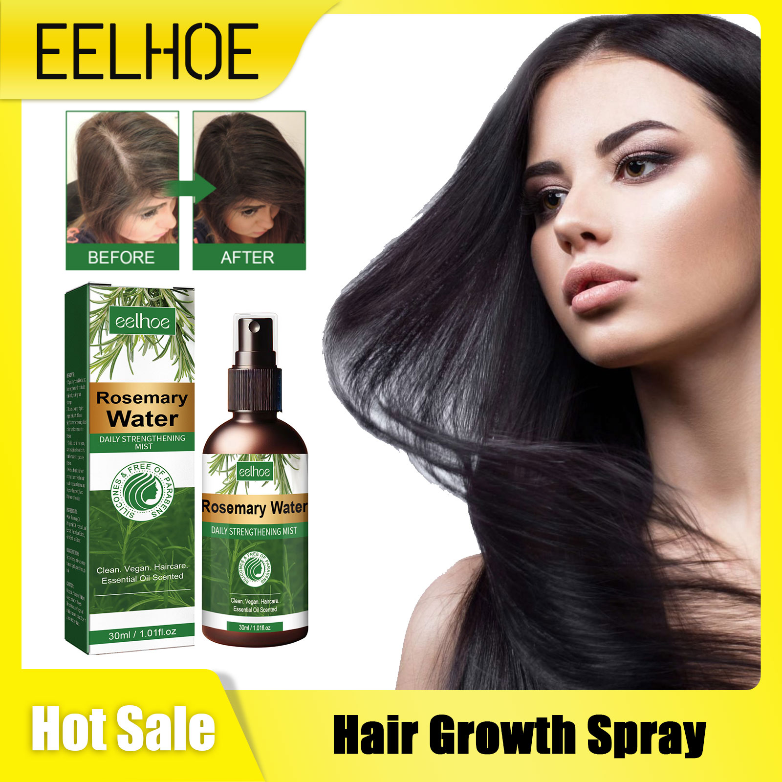 Hair Care Treatment - Spray de romero para el cabello,
