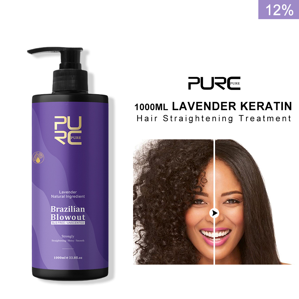 Hair Care Keratin Shampoo - PURC lavanda 12% tratamiento alisador de
